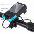 BG-1706 USB+Solar Genopladelige Cykellygter Vandtæt 6 Lystilstande Cykel Dual Forlygte med Horn Alarm
