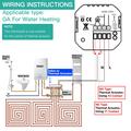 BHT-002 WiFi-smarttermostat til kedelvarme med berøringsskærm - sort