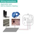 BHT-002 WiFi-smarttermostat til kedelvarme med berøringsskærm - sort