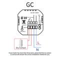 BHT-002 WiFi-smarttermostat til kedelvarme med berøringsskærm - sort