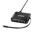 BK-124D 240W bordoplader med udtrækkeligt USB-C-kabel - 2x USB-C, 2x USB-A