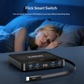 BK-124D 240W bordoplader med udtrækkeligt USB-C-kabel - 2x USB-C, 2x USB-A