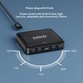 BK-124D 240W bordoplader med udtrækkeligt USB-C-kabel - 2x USB-C, 2x USB-A