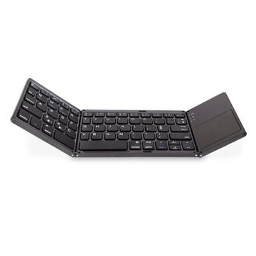 Foldbart Trådløst Tastatur med Touchpad BK06 - Sort