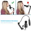 BM-700 Mikrofon m justerbar arm og popfilter til podcasts og streaming - USB-A