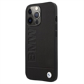 BMW Logo Collection iPhone 14 Pro Max Læder Cover - Sort