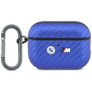 AirPods Pro 3 BMW M Carbon Metal Logo Etui - lyseblåt