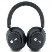 BMW M trådløse on-ear-hovedtelefoner med kulfiber- og metal-logo og støjreduktion - sort