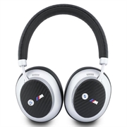 BMW M trådløse on-ear-hovedtelefoner med kulstof- og metal-logo og støjreduktion - sølv