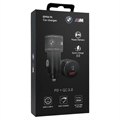 BMW M Edition Hurtig Billader med USB-C PD, USB-A QC3.0 - 36W - Sort