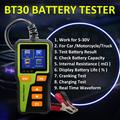BT30 batteritester og -analysator til biler, motorcykler og lastbiler - 1.8", 6V/12V/24V