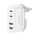 BUDI AC326TQEW Multiport 40W oplader med 2x USB-C/USB-A - Hvid