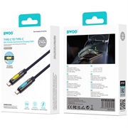 BWOO Aromaterapi USB-C/USB-C-opladerkabel - 240W, 1.2m - mørkeblå