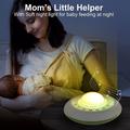 Søvnhjælp til babyer/lydmaskine med hvid støj, stjerneprojektor og natlampe - hvid
