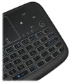 Oplyst Trådløst Tastatur / Touchpad til Smart TV A36 - Sort