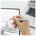Baseus 2-i-1 Kapacitiv Touchscreen Stylus Pen og Kuglepen - Sølv