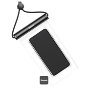 Baseus AquaGlide BS-PC030 vandtæt telefonetui - IPX8 - 7.2" - sort / gennemsigtig