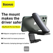 Baseus Big Mouth Pro SUDZ-A01 universal-telefonholder til bilen - 4.7-6.5" - sort