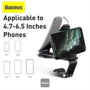 Baseus Big Mouth Pro SUDZ-A01 universal-telefonholder til bilen - 4.7-6.5" - sort