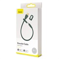 Baseus Bracelet USB Type-C Kabel CATFH-06B - 22cm, 5A - Mørkegrøn 