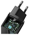 Baseus CCGAN2L-B01 GaN2 Lite Hurtig Oplader - USB-A, USB-C - Sort