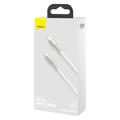 Baseus Cafule Metal Series USB-C/USB-C-kabel med nylonfletning - 100W - 2m - hvid
