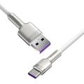Baseus Cafule Metal Series USB-A til USB-C-kabel - 66W, 2m - Hvid