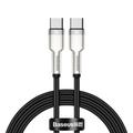 Baseus Cafule USB-C-kabel i metal, 100W, CATJK-C01 – 1m – sort