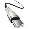 Baseus Cafule USB-C-kabel i metal, 100W, CATJK-C01 – 1m – sort