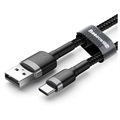 Baseus Cafule USB 2.0 / Type-C Kabel CATKLF-AG1 - 0.5m - Sort / Grå