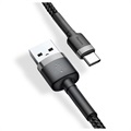 Baseus Cafule USB 2.0 / Type-C Kabel CATKLF-AG1 - 0.5m - Sort / Grå