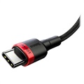 Baseus Cafule USB-C Kabel - 2m - Rød / Sort