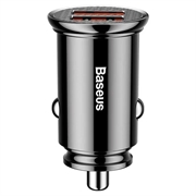 Baseus cirkulær 2xUSB QC3.0 5A 30W biloplader CCALL-YD01 - sort