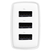 Baseus Compact Quick Charger CCXJ020102, 3x USB, 17W - Hvid
