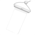 Baseus Cylinder Slide Vandtæt Taske med Touch ID - 7.2" - Hvid