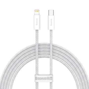 Baseus Dynamic Series nylonflettet USB-C til Lightning-kabel - 20W, 2m - Hvid