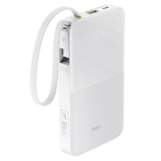 Baseus EnerFill Bipow2 Pro 10000mAh powerbank med USB-C-kabel - hvid