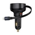 Baseus Enjoyment Pro 55W billader med udtrækkeligt Lightning-kabel - sort