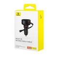 Baseus Enjoyment Pro 55W billader med udtrækkeligt Lightning-kabel - sort