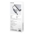 Baseus Flite BS-OH109 4-i-1 USB-C-hub - 3xUSB 3.0, RJ45 Ethernet-port - Rumgrå