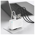 Baseus GaN2 Pro 2xUSB & 2xUSB-C Hurtig Oplader - 100W - Hvid
