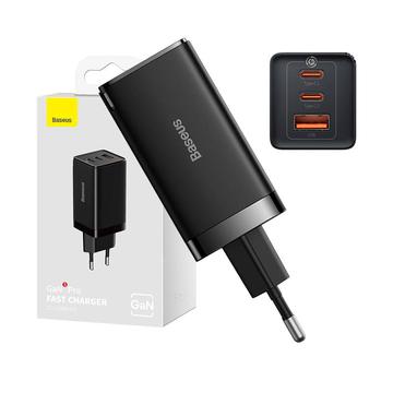 Baseus GaN5 Pro 65W vægoplader - 2xUSB-C, USB-A
