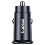 Baseus GoTrip 30W dobbelt USB-C biloplader - sort