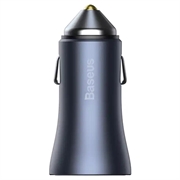 Baseus Golden Contactor Pro biloplader CCJD-A0G, 2x USB, 40W - grå