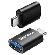 Baseus Ingenuity USB-C til USB-A adapter OTG ZJJQ000001 - Sort