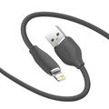 Baseus Jelly Liquid Silicone USB-A / Lightning-kabel - 1.2m, 2.4A - Sort