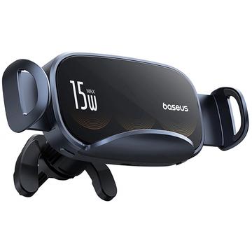 Baseus LightChaser trådløs oplader / bilholder - 15W - sort