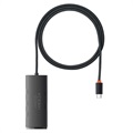 Baseus Lite Series 4-Port USB-A / USB-C Hub - 5Gbit/s - 1m - Sort