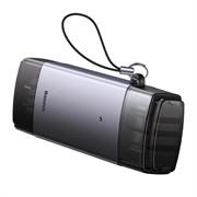 Baseus Lite Series SD/TF-hukommelseskortlæser WKQX060113, USB + USB-C - grå