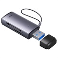 Baseus Lite Series USB-A SD/MicroSD Hukommelseskortlæser - Grå